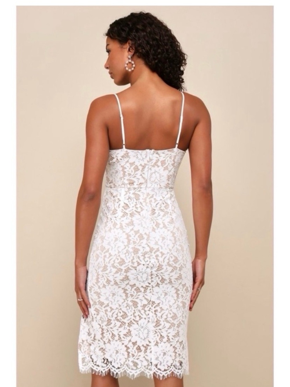 LULUS White Lace Dress - Picture 4 of 9